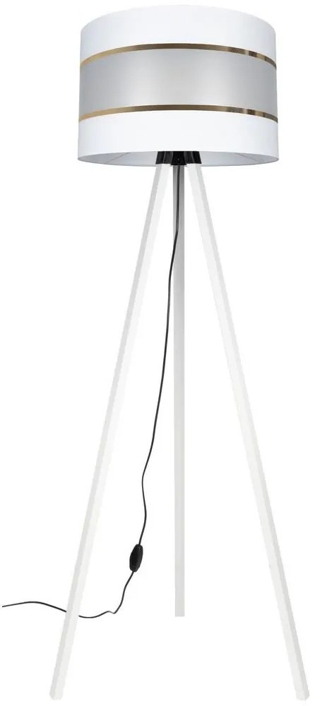 Stojacia lampa CORAL 1xE27/60W/230V biela/zlatá