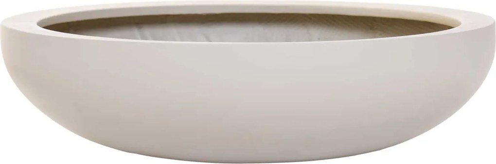 Misa na kvety PLANA, sklolaminát, priemer 54 cm, krémová