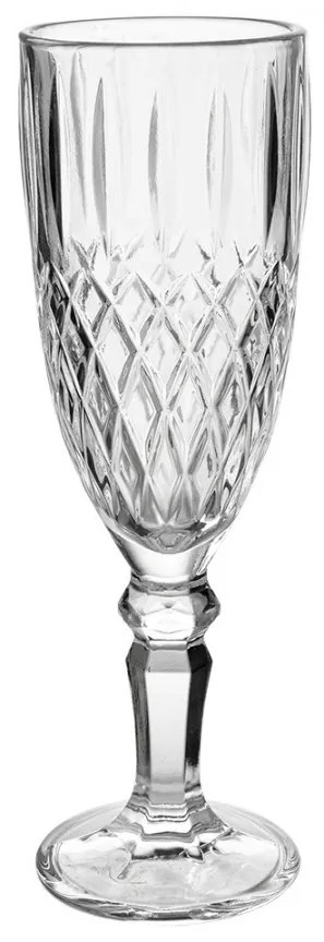 Transparentný pohár na šampanské Diamond - Ø 6*19 cm / 150 ml