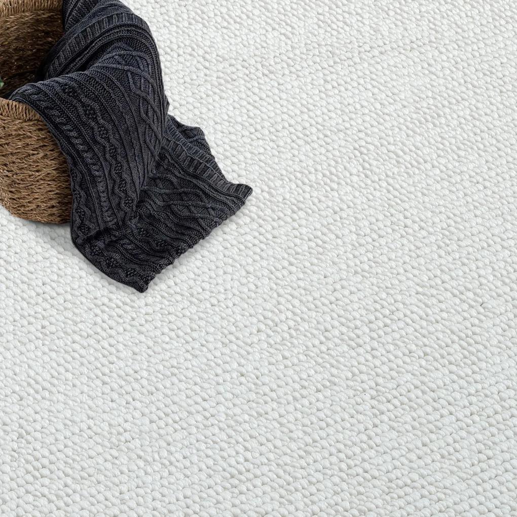 Dekorstudio Moderný okrúhly koberec LINDO 8843 - krémový Priemer koberca: 160cm