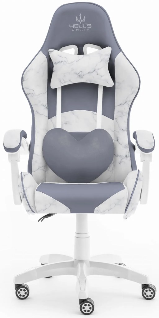Herná stolička Hell's Chair Rainbow Marble Sivá