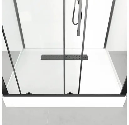 Sprchový box Aurlane Urban 2 115 x 90 x 215 cm čierny