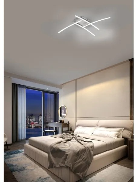 Brilagi - LED stropné svietidlo STRIPES LED/32W/230V strieborné