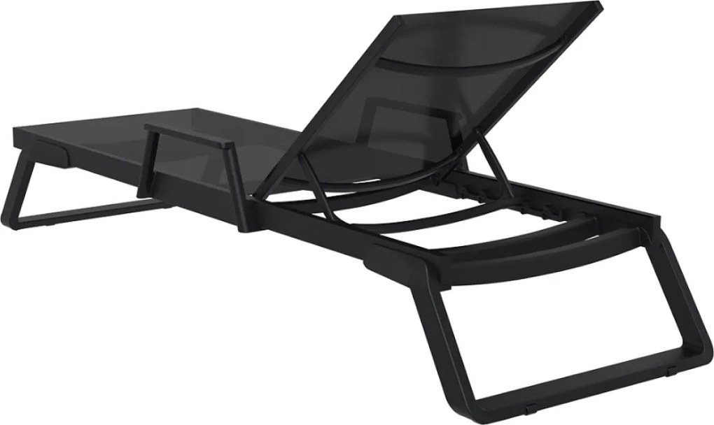 TROPIC ARM záhradné lehátko black/black