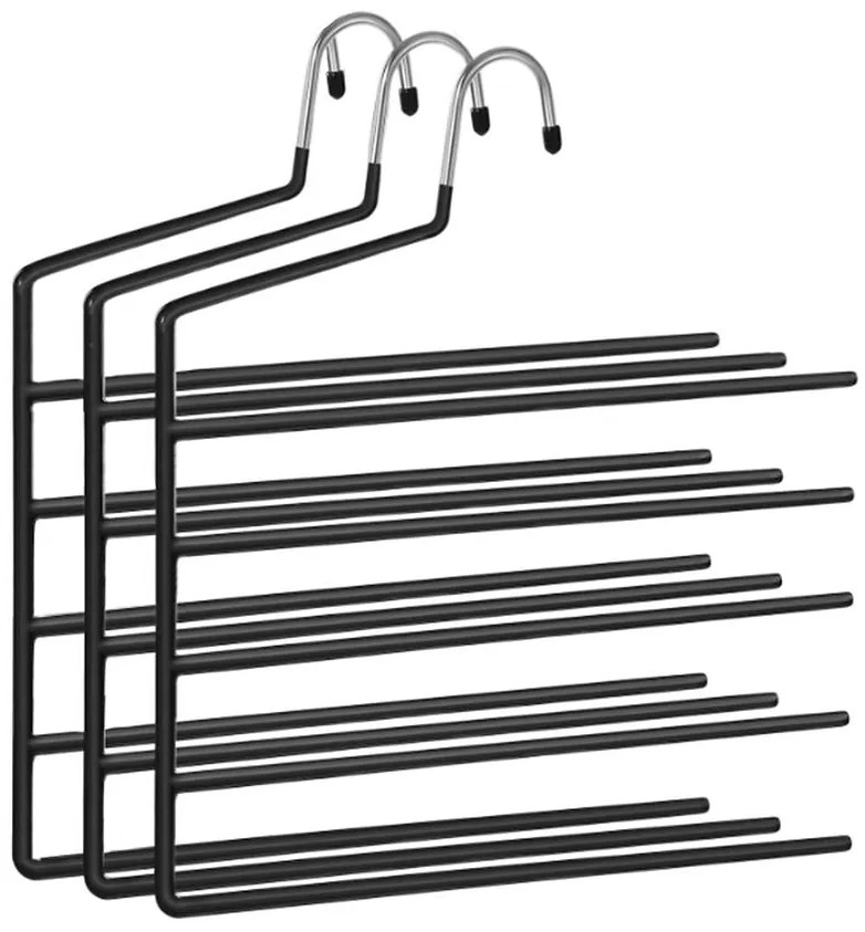 Vešiaky 3 ks kovové na nohavice CRI034B02