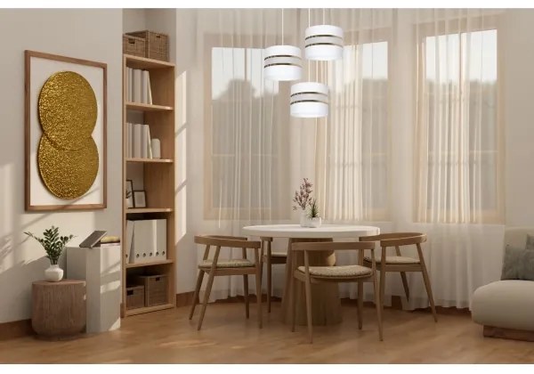 Luster na lanku CORAL 3xE27/60W/230V biela