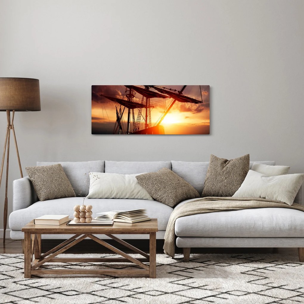 Obraz - Staroveká pirátska loď (120x50 cm)