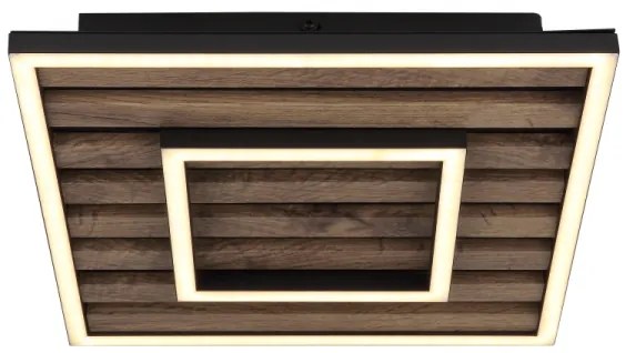 Globo 67345D - LED stropné svietidlo WOODY LED/18W/230V 3000K 30x30 cm