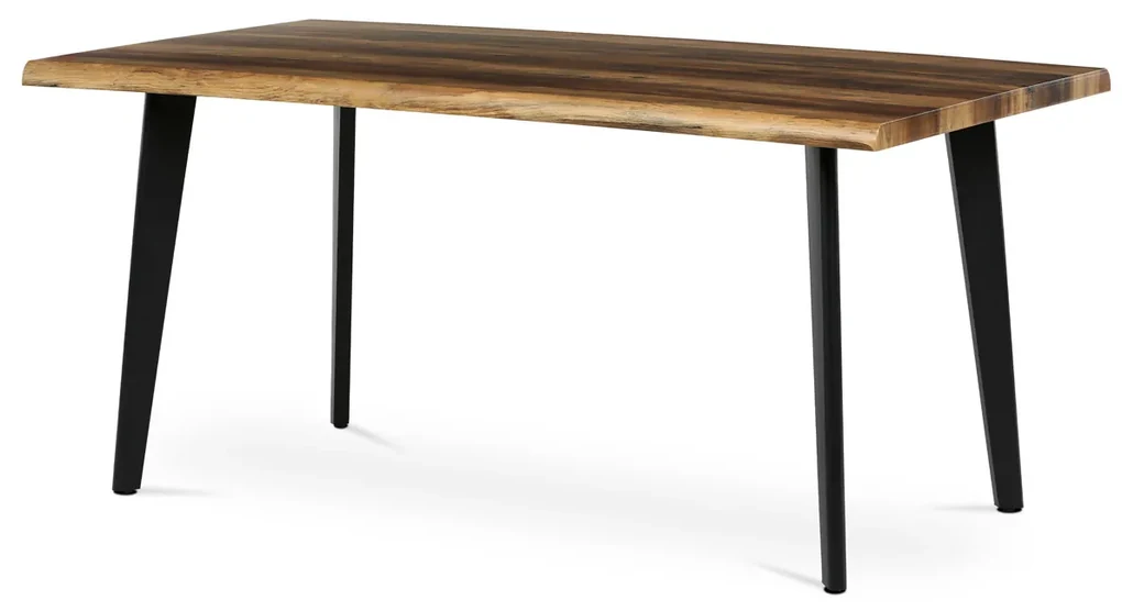 Autronic - Stůl jídelní, 160x90x75 cm, MDF deska, dekor staré dřevo, kov, černý lak - HT-F4416 OLW AKCE NOVINKA
