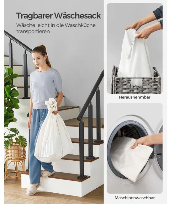 Ručne tkaný kôš na bielizeň LCB365G01