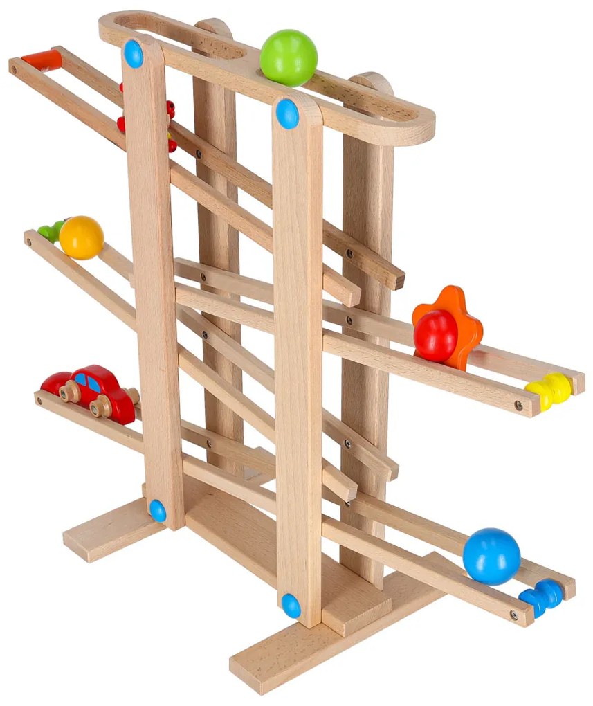 Drevená Montessori guľôčková dráha XXL KIK
