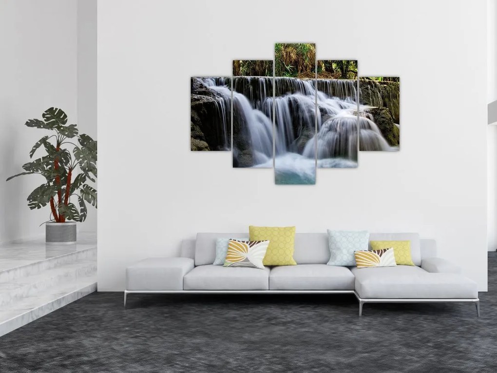 Obraz vodopádov v džungli (150x105 cm)