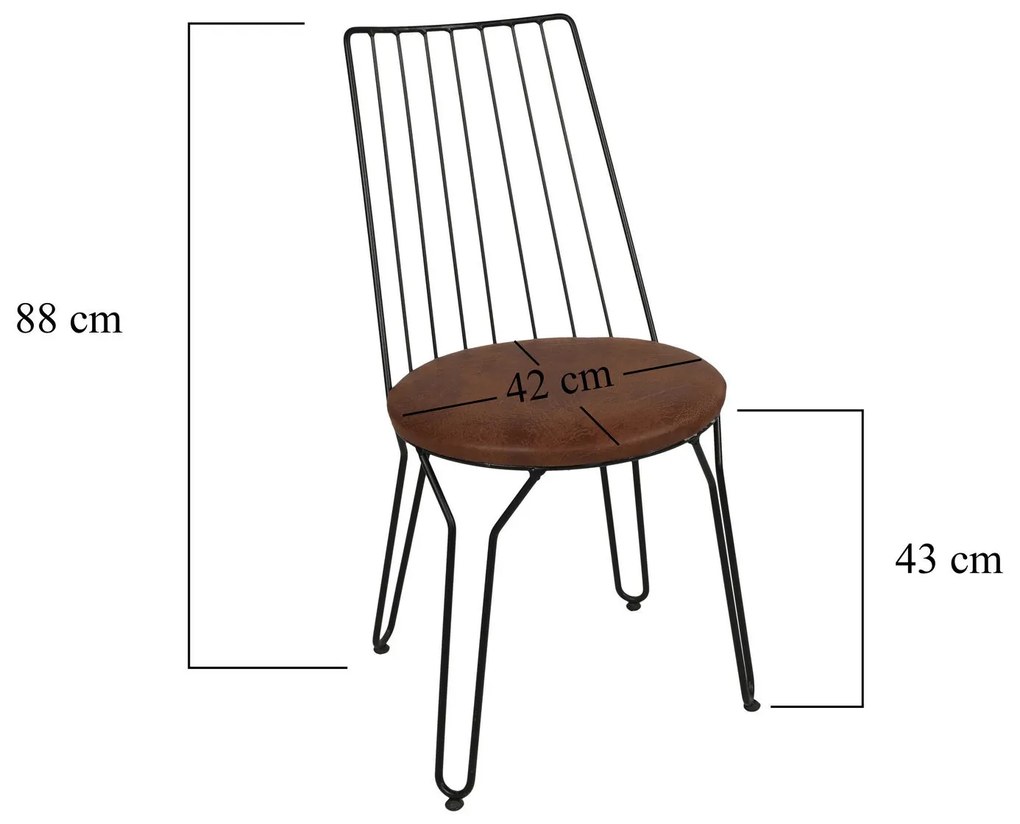 Súprava 2 ks jedálenských stoličiek Ada čierna/hnedá