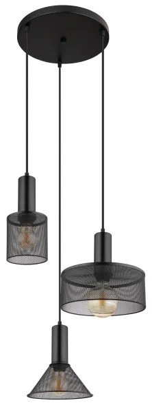 Globo 15648-3H - Luster na lanku JEDD 3xE27/60W/230V čierna