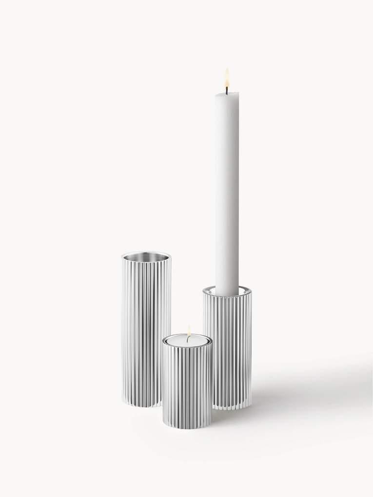 Svietniky's rebrovanou štruktúrou Bernadotte, 3 ks