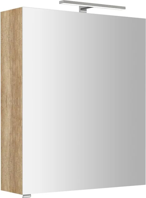 Sapho Sapho, RIWA galérka s LED osvetlením, 60x70x17cm, dub Alabama, RIW060-0022