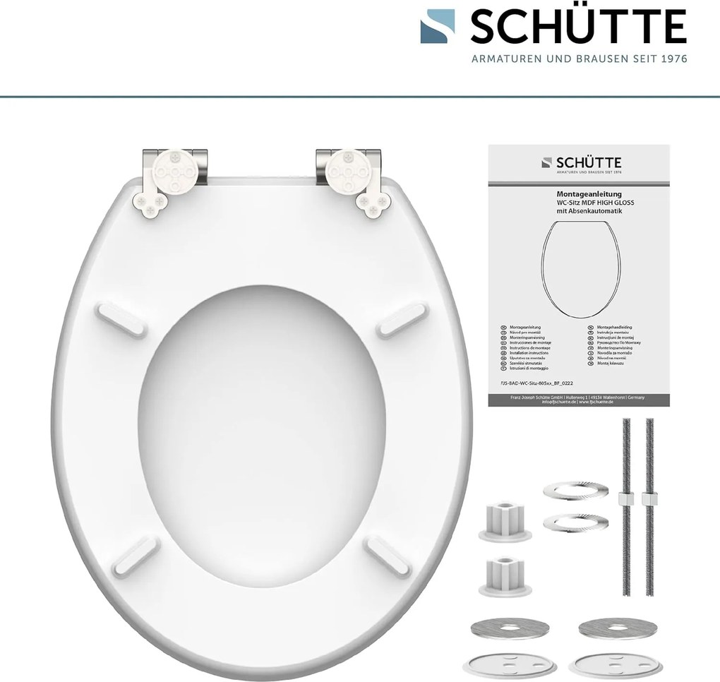 Eisl Sanitär WC sedátko MDF Soft Close Black Stone High Gloss 80535