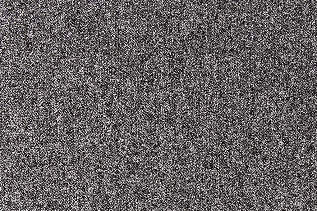 Tapibel Metrážny koberec Cobalt SDN 64050 - AB tmavý antracit, záťažový - Kruh s obšitím cm