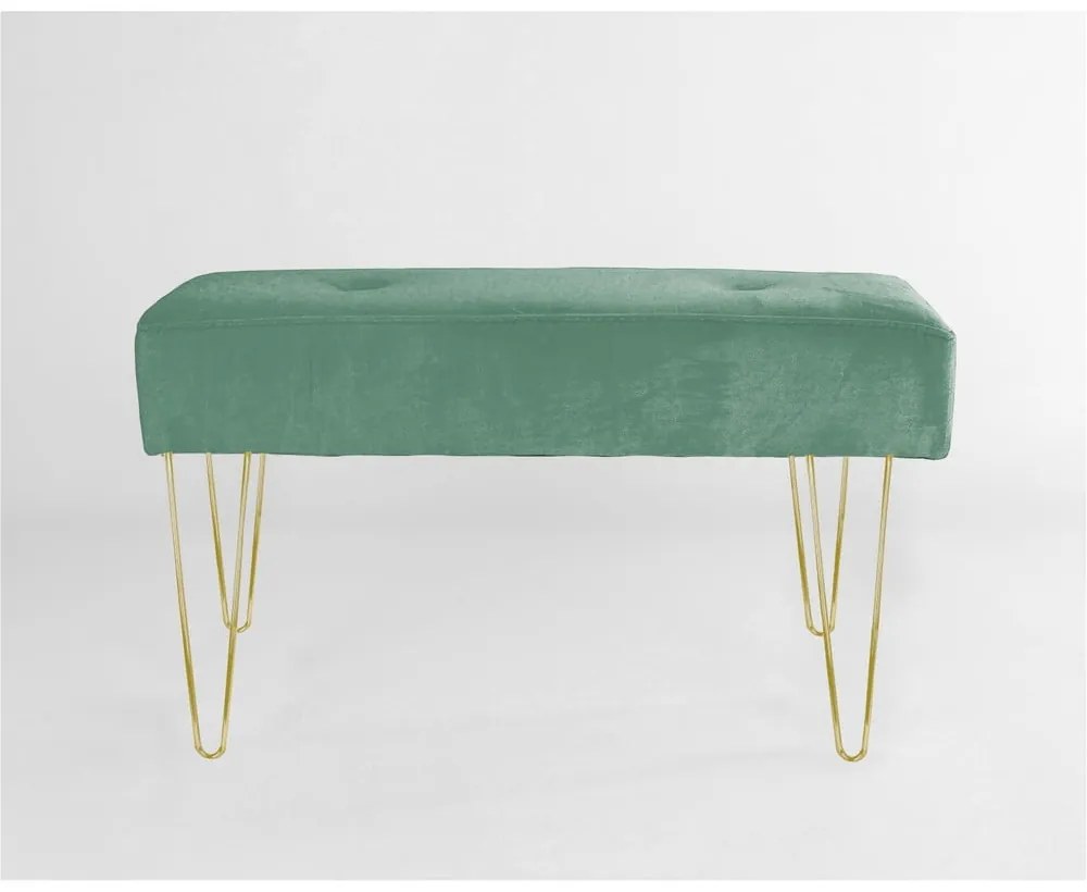 Zelená zamatová lavica Velvet Atelier Sage