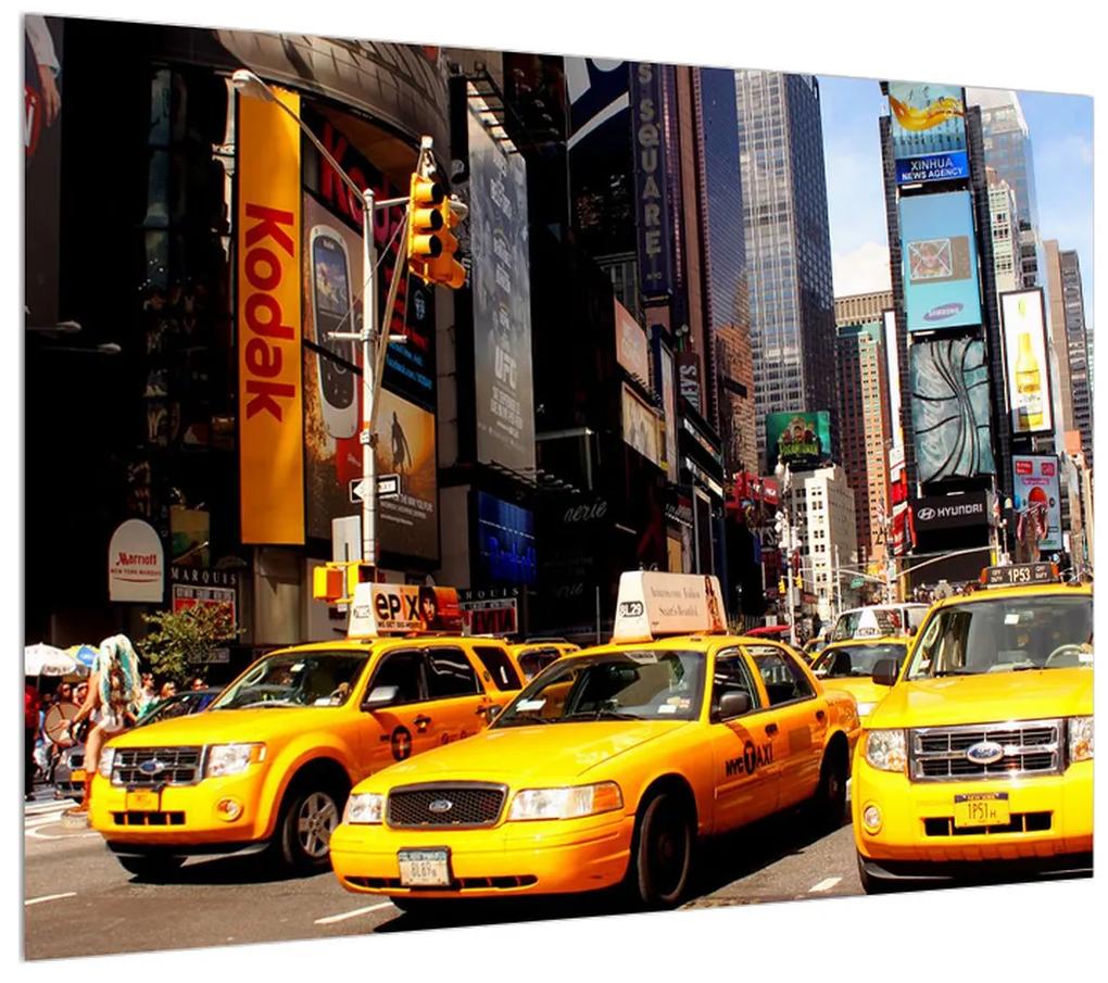Obraz žltých taxíkov v NY (70x50 cm)
