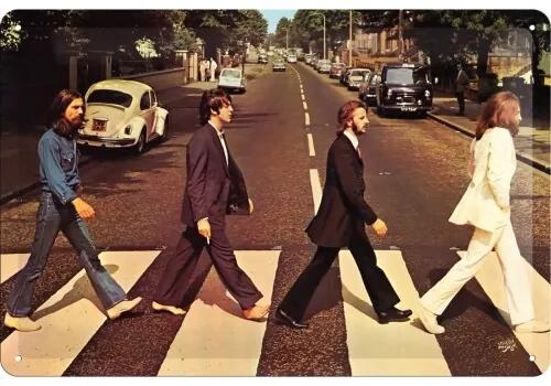 Plechová ceduľa Beatles - Abbey Road, (20 x 30 cm)
