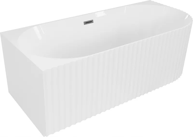 Mexen Gia Rohová Vaňa 170x80 cm Biela Lesklá Gun Gray Ľavá