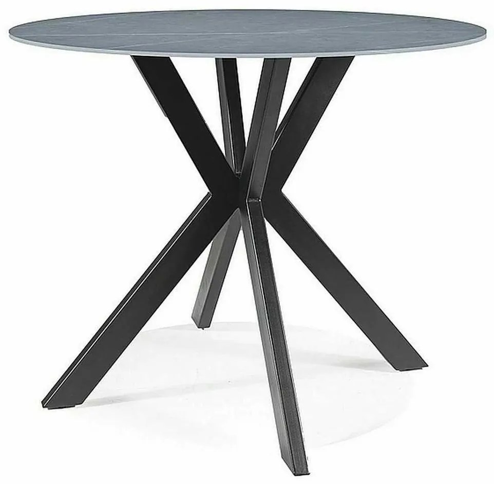 Jedálenský stôl Talia 90 cm, sivá / čierna