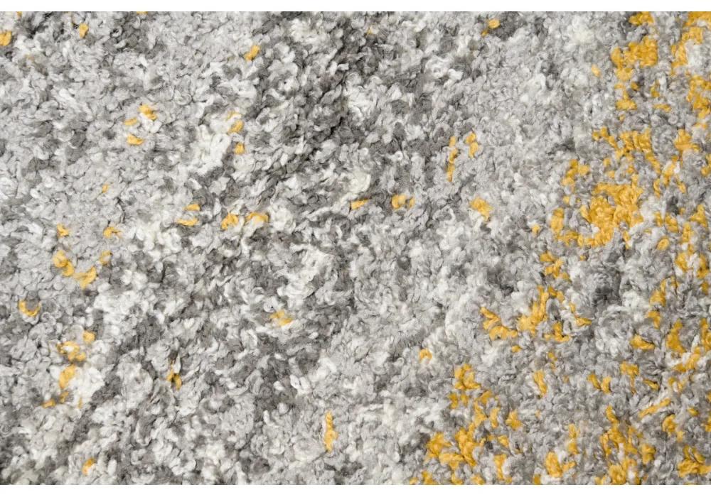 Kusový koberec Shaggy Piska žltý atyp 80x300cm