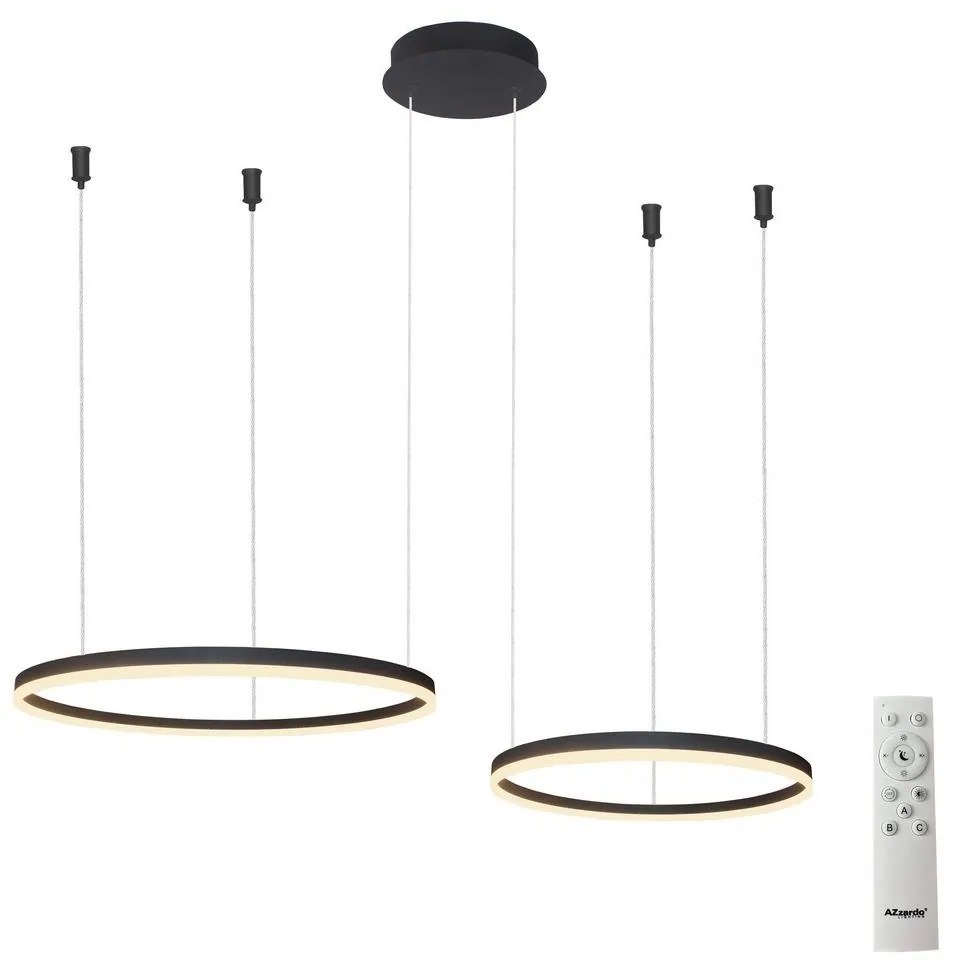 Azzardo AZ4978 - LED Stmievateľný luster na lanku HALO LED/90W/230V čierna + DO AZ4978