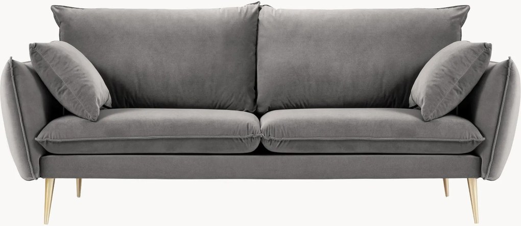 Pohovka v zamatovom vzhľade Elio (3-miestna), Š 198 cm