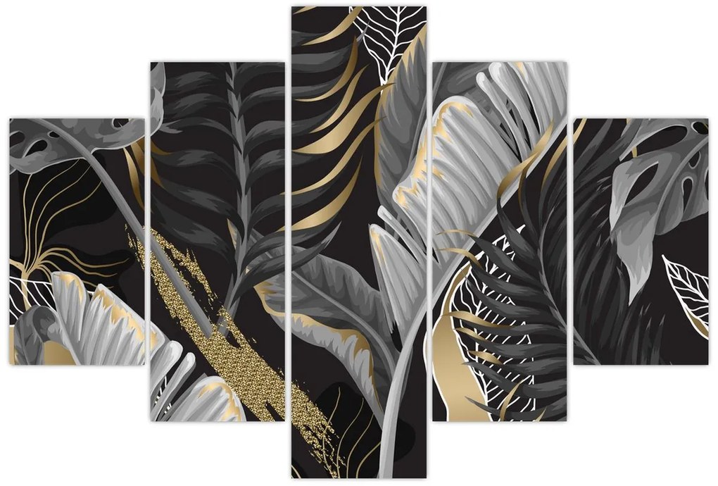 Obraz - Zlatá džungľa (150x105 cm)