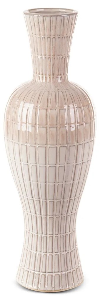 Dekoratívna váza EDNA 16x48 CM KRÉMOVÁ