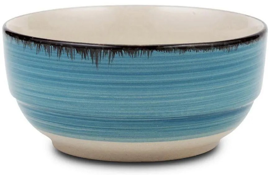 Keramická miska "Lines faded blue" na cereálie, 14 cm
