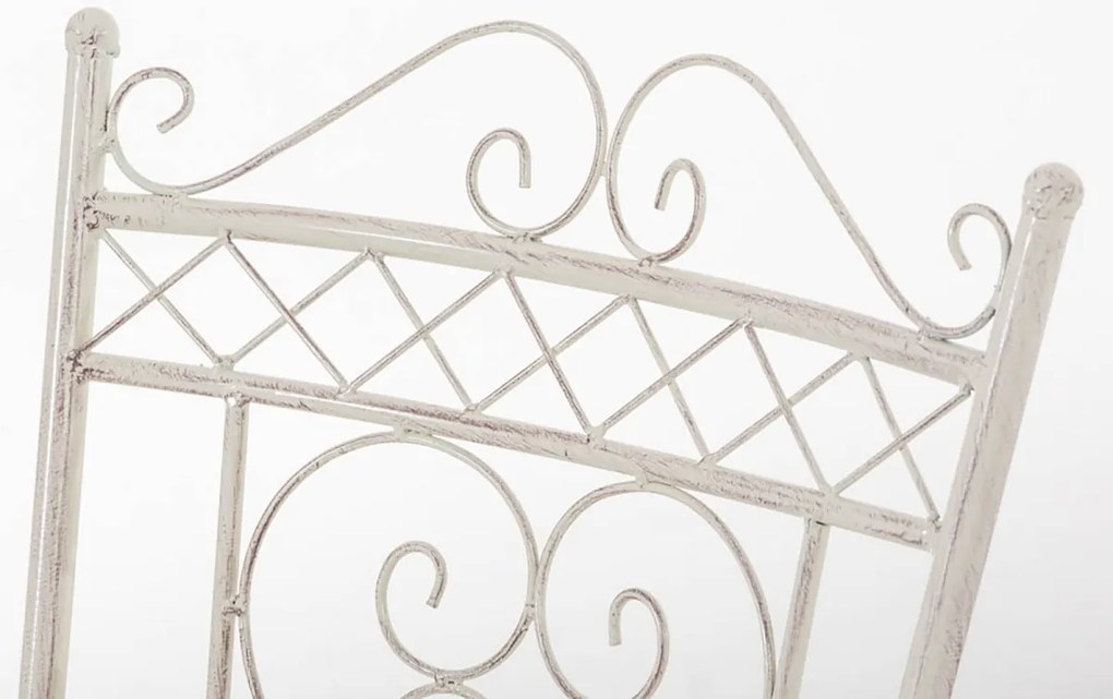 Kovová stolička Sheela s područkami (SET 2 ks) - Krémová antik