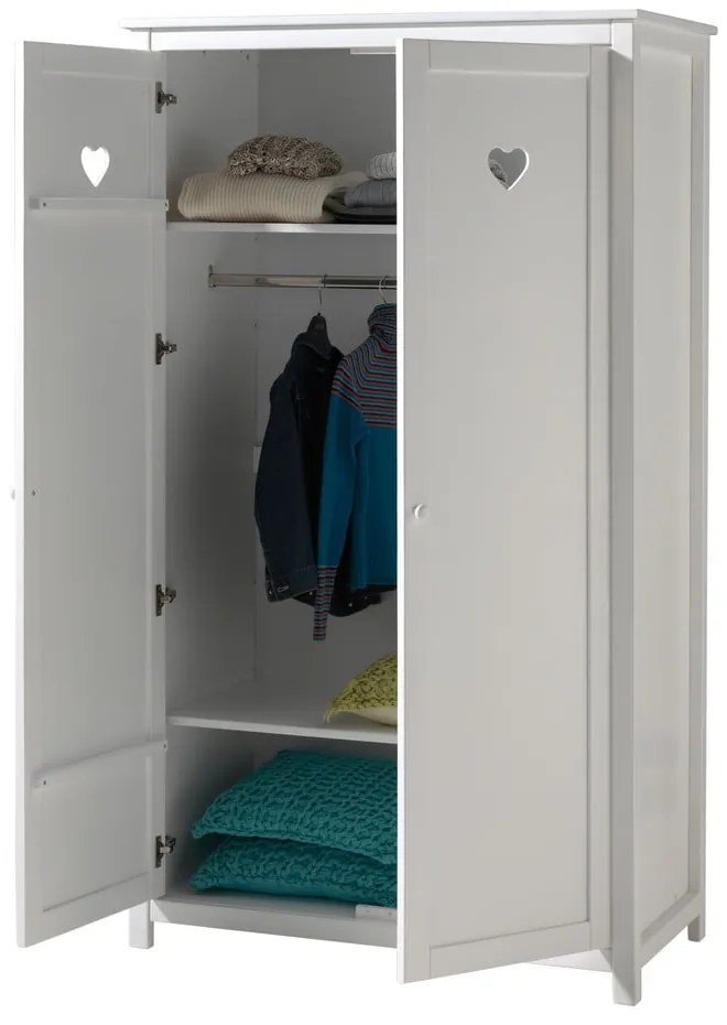 Biela skriňa Vipack Amori, výška 190 cm