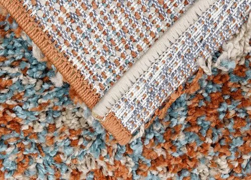 Koberce Breno Kusový koberec ENJOY SHAGGY 4500 Terra, oranžová, viacfarebná,80 x 250 cm