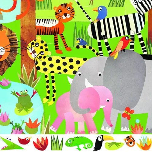 Vyhľadávacie puzzle s plagátom – Jungle – 35 ks