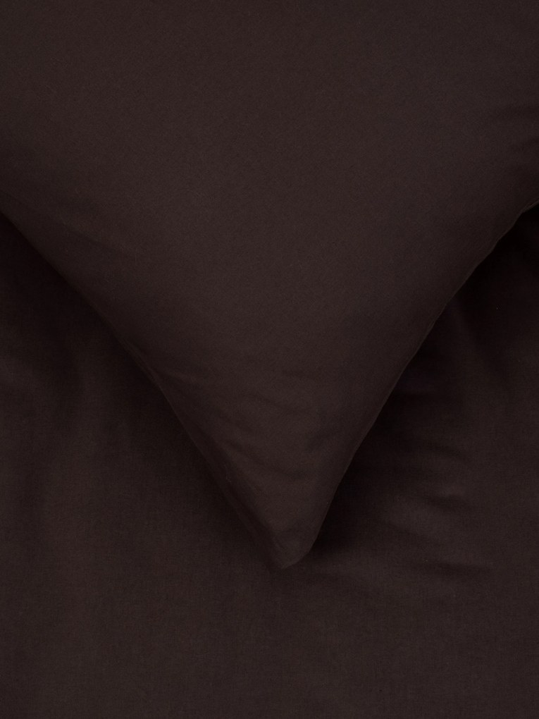 Bavlnená obliečka na vankúš Renforcé 50 × 70 cm – Jasmine tmavo hnedá
