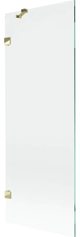 Mexen, Mexen Lunar 1-krídlová vaňová zástena 70 x 150 cm, transparentná, zlatá - 897-070-000-50-00