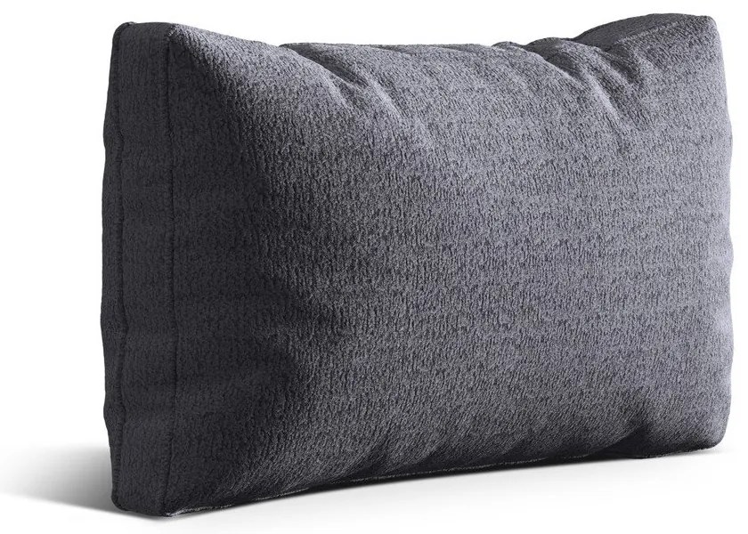 Tmavosivý vankúš na gauč z textílie buklé Kemi – Cosmopolitan Design
