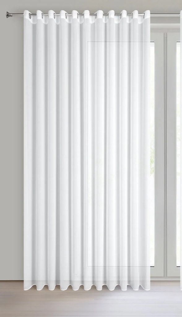 ZÁCLONA NA KRÚŽKOCH DEBRA 300 CM X 250 CM BIELA