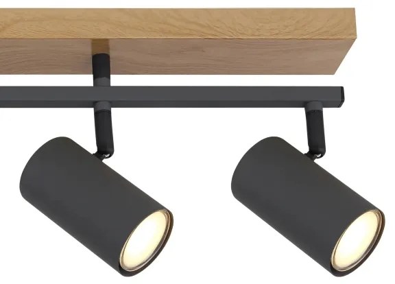 Globo 57911-5G - Bodové svietidlo ROBBY 5xGU10/35W/230V hnedá/čierna