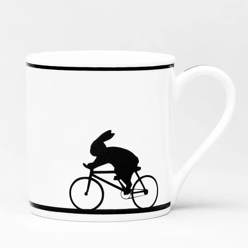 HAM Porcelánový hrnček Cycling Rabbit