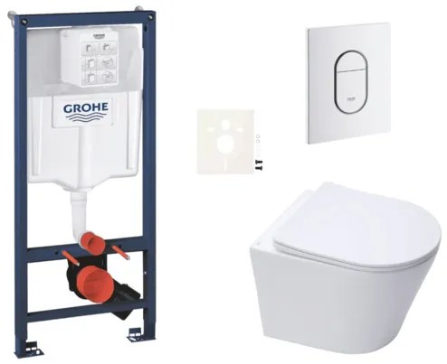 Závesný wc set do ľahkých stien / predstenová montáž SAT Infinitio SIKOGRSIN10ASH0