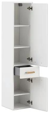 Kúpeľňová skrinka vysoká Möbelpartner Duo biela 32,7 x 160,1 x 35,3 cm