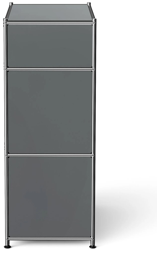 Komoda Kovová komoda »CN3« so zásuvkou a výklopnými priečinkami, sivá