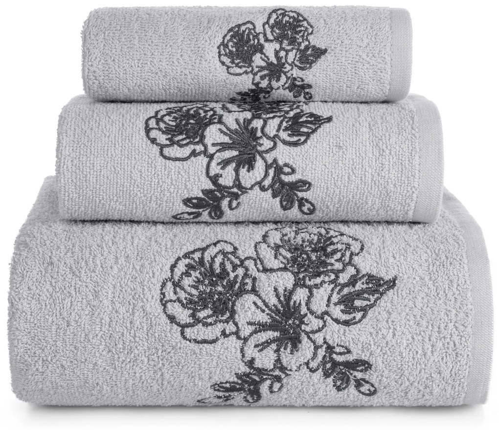 FROTÉ UTERÁK MELANI SADA 1KS 30X50 CM, 1KS 50X90 CM, 1KS 70X140 CM STRIEBORNÁ