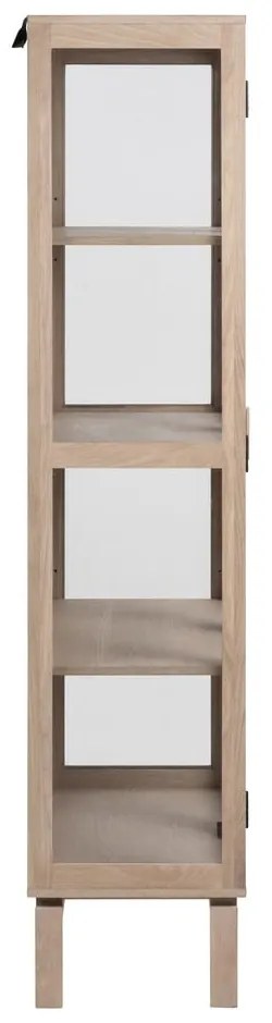 Vitrína v dekore duba v prírodnej farbe 80x180 cm Linley – Actona