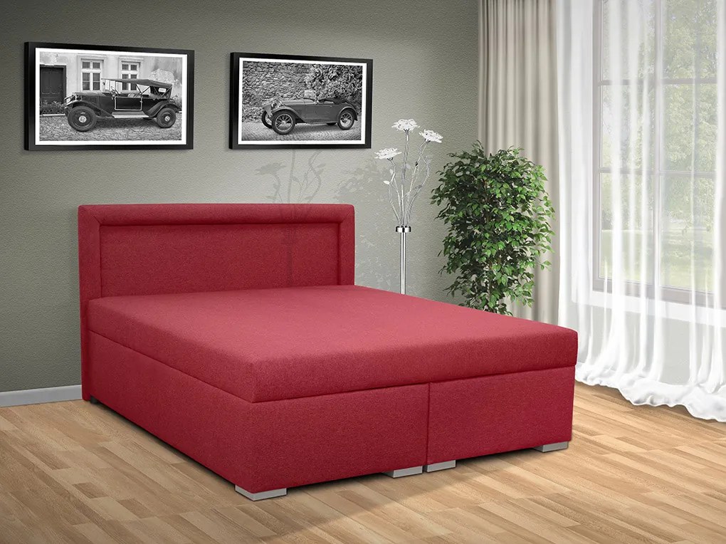Čalúnená posteľ s úložným priestorom Tango 160 Typ farebného prevedenia: Savana hnedá 25, Typ čela: B
