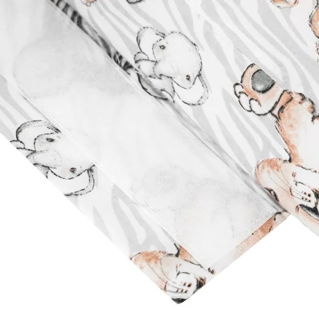 Cestovná postieľka DREAMER zebra / lev / slon